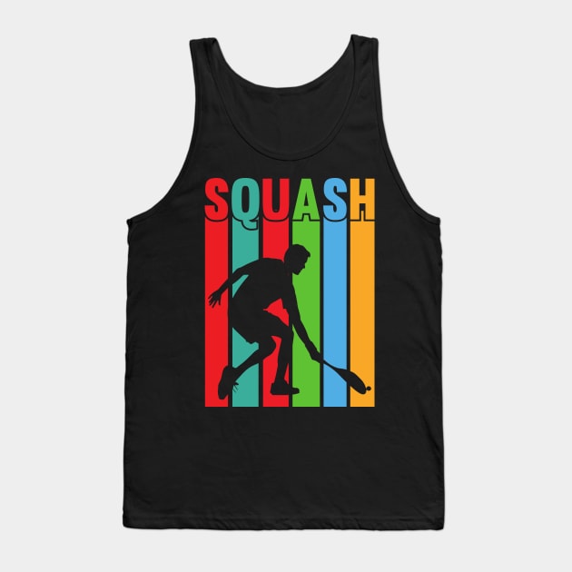 Colourful Squash Player Design Tank Top by MrPink017